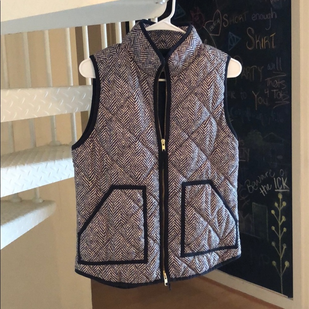 J. Crew Quilted Herringbone Vest | Size: S